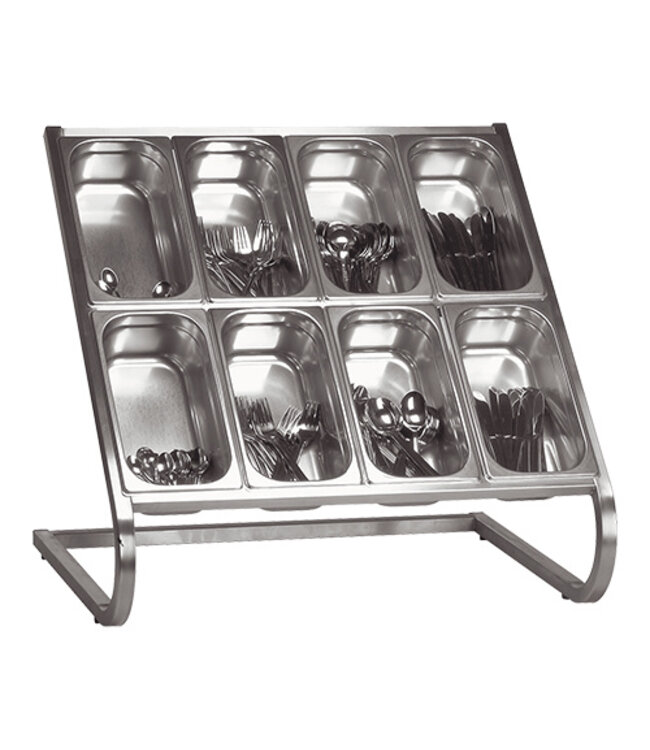 Bestekuitgifte unit 2 etages tbv 8x1/3GN-100 dp - Roestvrijstaal