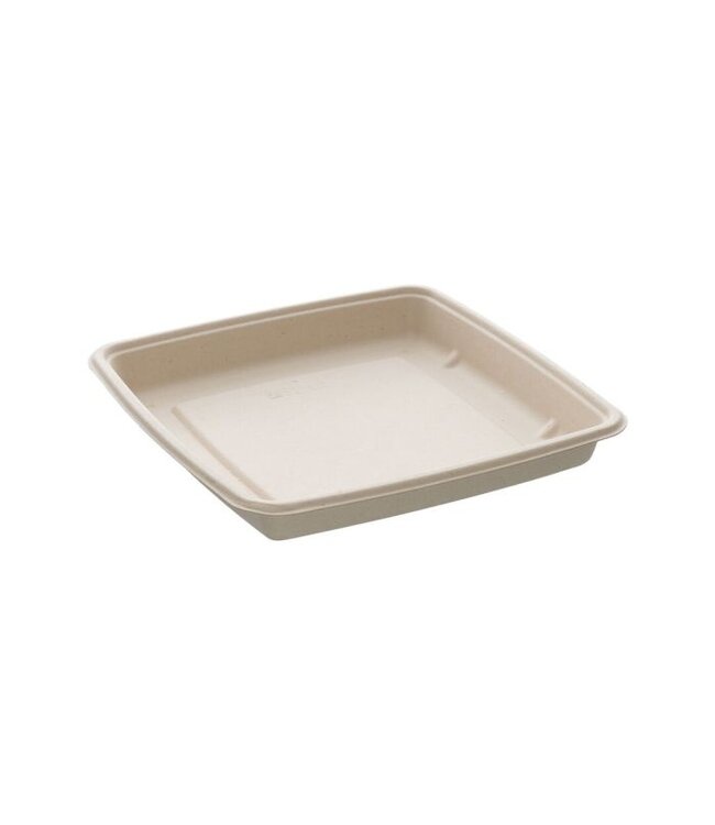 Menubakje 223x223x28 mm suikerriet 100 cl | prijs & verp per 75 stuks