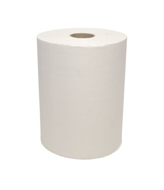 M/EP Handdoekrol 130 mtr x 18,1 cm 2-laags wit cellulose Mini Matic| prijs & verp per 6 rol