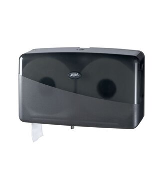 Pearl Black Toiletpapierdispenser Duo Mini Jumbo 401x132x247 mm (bxdxh) zwart - Pearl Black