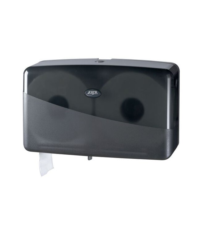 Toiletpapierdispenser Duo Mini Jumbo 401x132x247 mm (bxdxh) zwart - Pearl Black