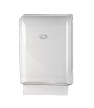 Pearl White Handdoekdispenser Interfold, Z-vouw 275x140x374 mm (bxdxh) wit - Pearl White