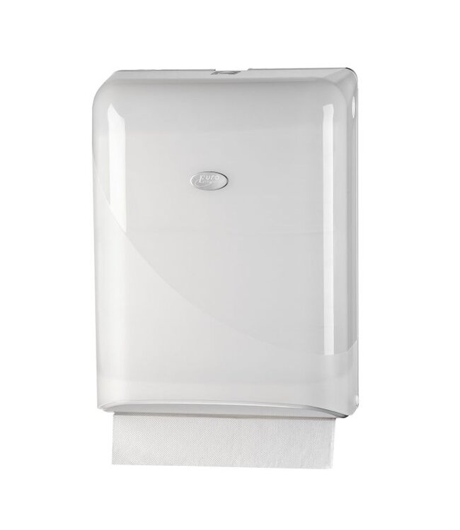 Handdoekdispenser Interfold, Z-vouw 275x140x374 mm (bxdxh) wit - Pearl White