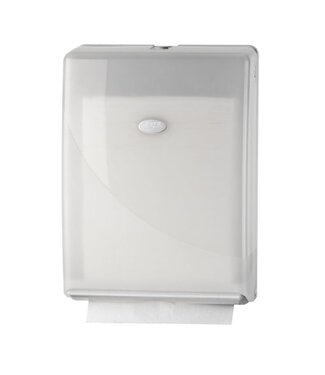 Pearl White Handdoekdispenser Multifold, C-vouw 275x106x374 mm (bxdxh) wit - Pearl White