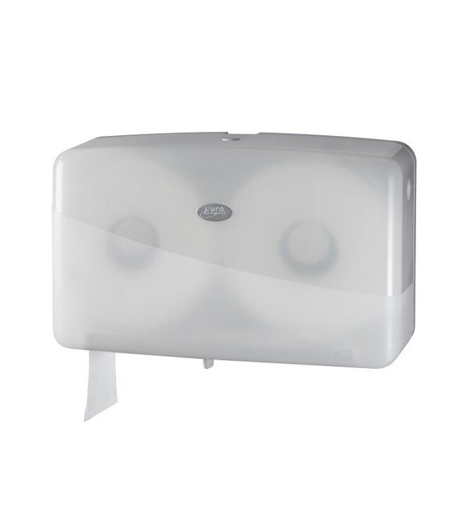 Toiletpapierdispenser Duo Mini Jumbo 401x132x247 mm (bxdxh) wit - Pearl White