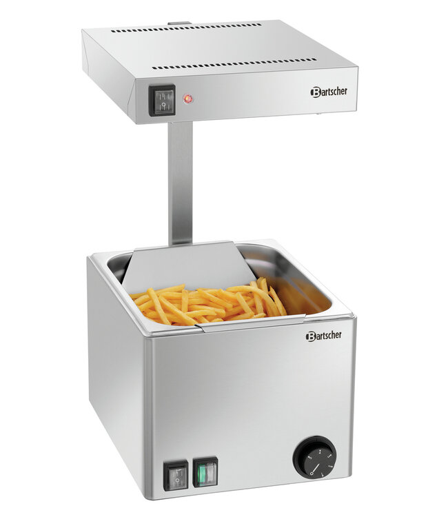 Frietwarmhouder 1/2 GN - 150 mm bakformaat 270x350x220 mm (bxdxh) 230V/350W - Bartscher