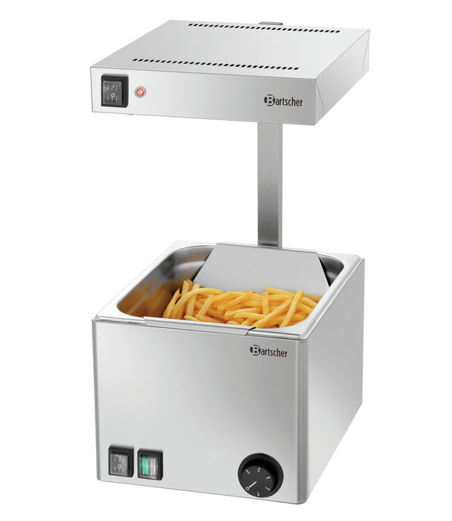 Frietwarmhouder 1/2 GN - 150 mm bakformaat 270x350x220 mm (bxdxh) 230V/350W - Bartscher