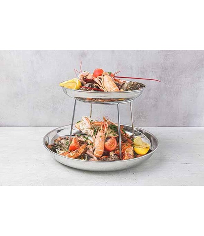 Zeevruchtenschaal Ø350/Ø260 mm rvs zonder standaard - Cosy & trendy