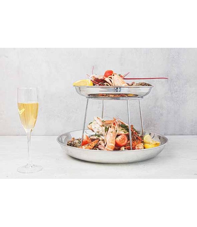 Zeevruchtenschaal Ø350/Ø260 mm rvs zonder standaard - Cosy & trendy