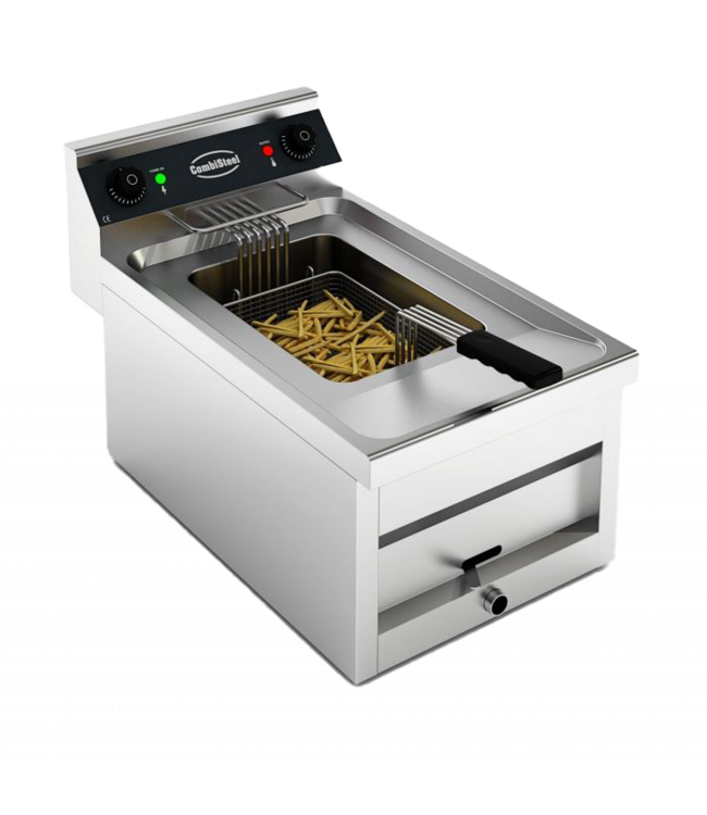 Friteuse 1x 12 ltr 400x700x328 mm (bxdxh) 6 kW electrisch tafelmodel - Combisteel