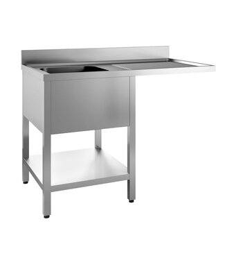 Combisteel Spoeltafel bodem met uitsp. vaatwasser, Demontabel 1 Links 1200X700X850 mm (bxdxh) - Combisteel