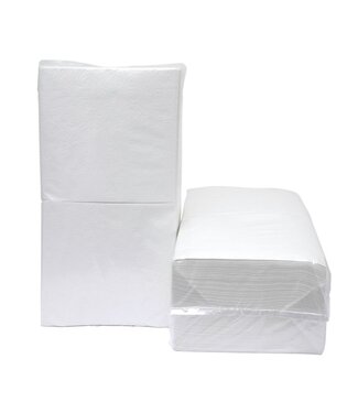 Sans Marque Servet 32x31,5 cm 1-laags wit papier 1/4 gevouwen | prijs & verp per 4.500 stuks