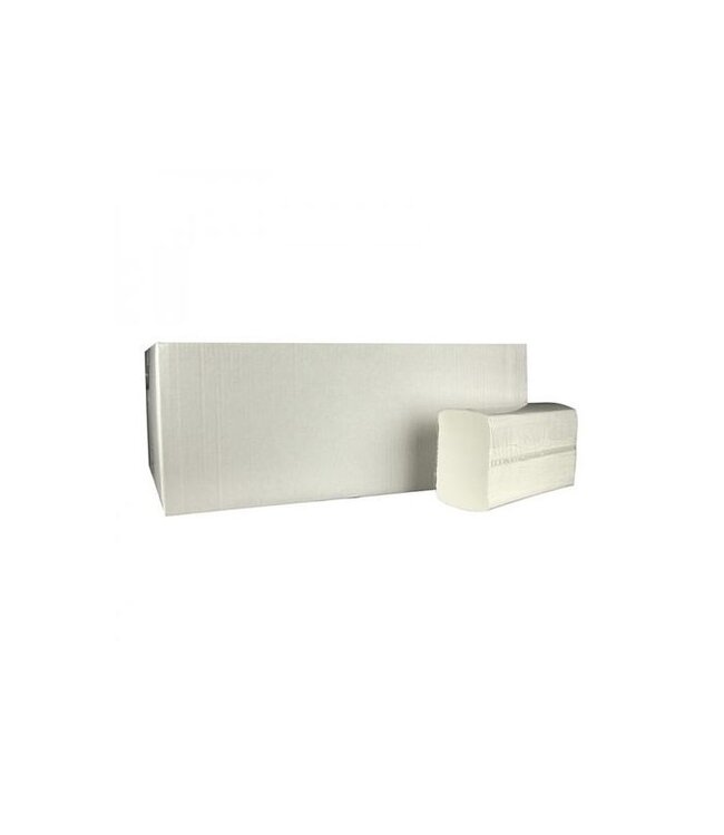 Handdoeken 20,5x24 cm Z-fold recycled wit 2-lgs | prijs & verp per 3.750 stuks