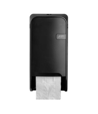 Toiletpapierdispenser doprol 167x163x323 mm (bxdxh) zwart - QuartzLine