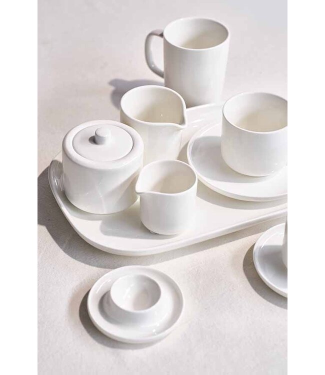 Suikerpot Ø83x(h)70 mm met deksel Moon White - Cosy & Trendy | prijs & verp per 4 stuks