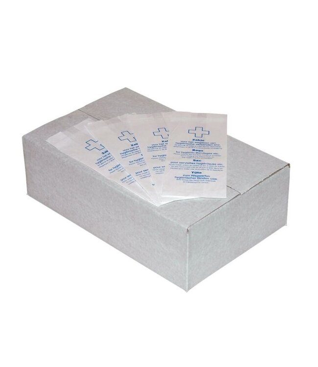 Damesverbandzak 27,5x11,5/7,5 cm wit | prijs & verp per 1.000 stuks