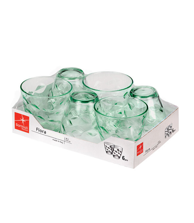 Waterglas 25 cl Ø85x(h)82 mm Flora Verde - Bormioli Rocco | prijs & verp per 6 stuks