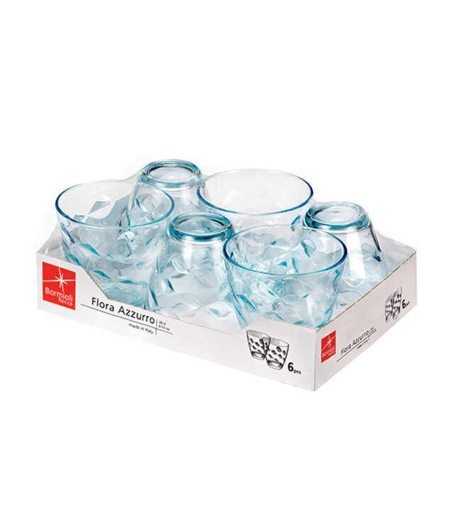 Waterglas 25 cl Ø85x(h)82 mm Flora Azzuro - Bormioli Rocco | prijs & verp per 6 stuks
