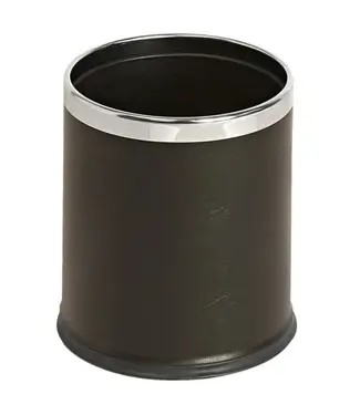 Afvalbak 10 ltr zwart PVC | prijs & verp per 30 stuks