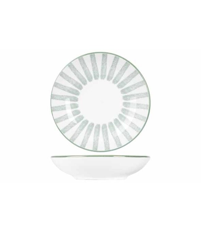 Schaal Ø103x(h)23 mm cabana groen - Cosy & Trendy | prijs & verp per 12 stuks