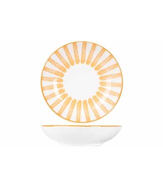 Cosy & Trendy Schaal Ø103x(h)23 mm cabana oranje - Cosy & Trendy | prijs & verp per 12 stuks