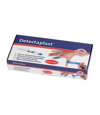 Pleister 18x2 cm waterdicht detecteerbaar blauw - Detectaplast | prijs & verp per 100 stuks