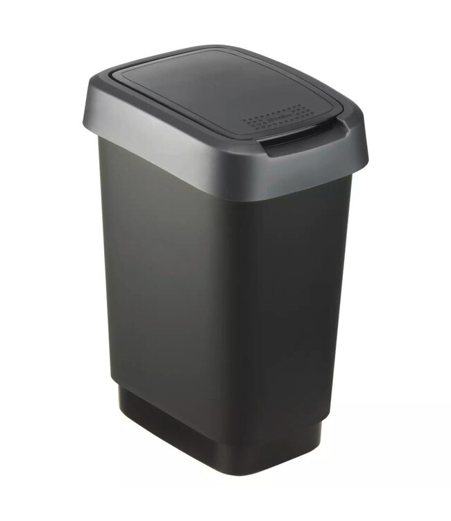 Afvalbak 10 ltr zwart 248x181x(h)330 mm