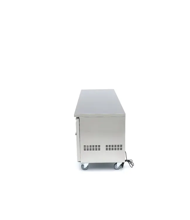 Koelwerkbank 223x70x86 cm (bxdxh) 2°C tot +10°­C 4 glasdeuren - Maxima