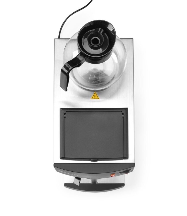 Koffiezetapparaat 220x383x(h)465 mm met 2 glaskannen 1,8 ltr 230V - Hendi