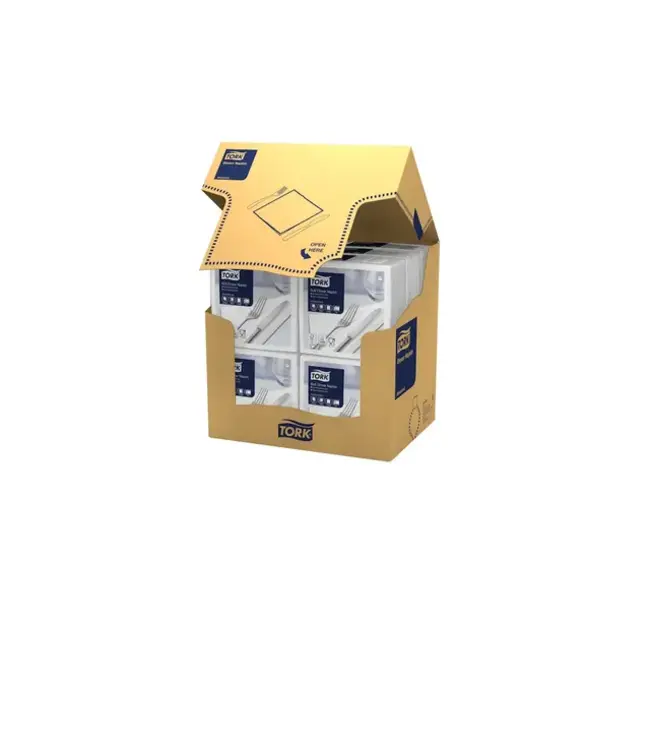 Servet 39x39 cm 3-laags wit 1/4 gevouwen Advanced - Tork | prijs & verp per 1.200 stuks