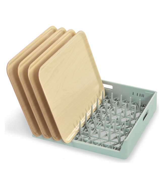 Dienbladenkorf vinger lage zijkant groen ergonomisch 500x500 mm