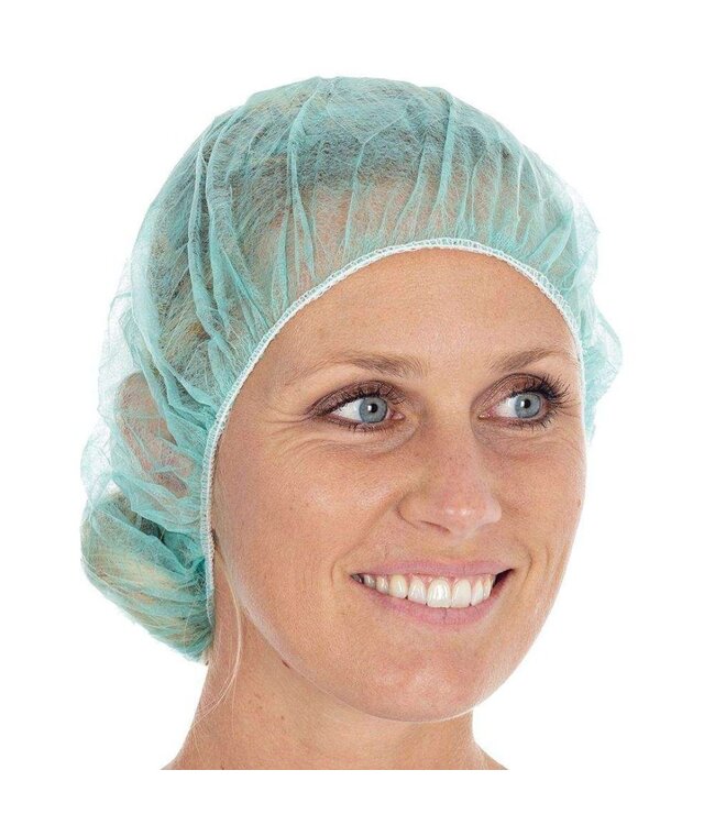 Haarnet 60 cm groen (extra groot)| prijs & verp per 100 stuks
