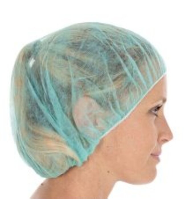 Haarnet 60 cm groen (extra groot)| prijs & verp per 100 stuks