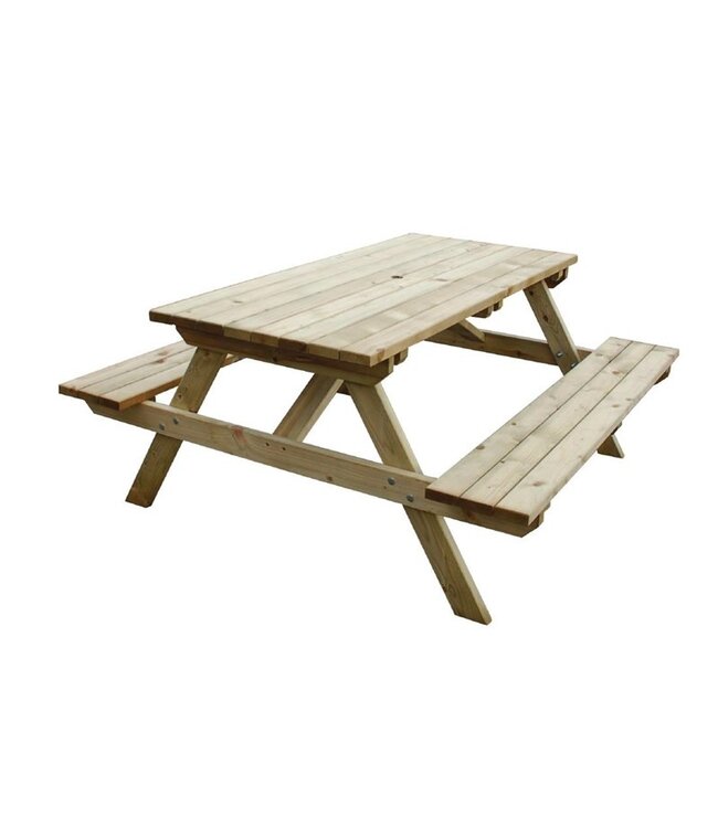Picknicktafel 150x150x70 cm (bxdxh) hout tot 6 personen