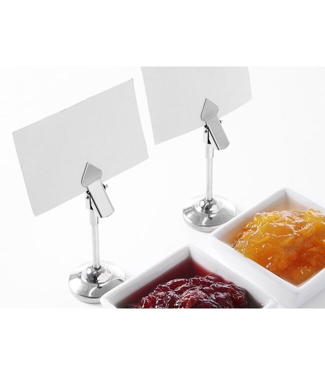Menukaarthouder 40x104 mm met klem | prijs & verp per 2 stuks
