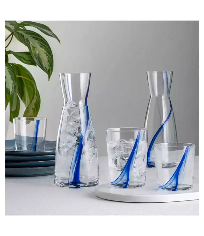 Karaf 100 cl Ø102x(h)255 mm Stria Acqua Blu - Bormioli Rocco | prijs & verp per 6 stuks