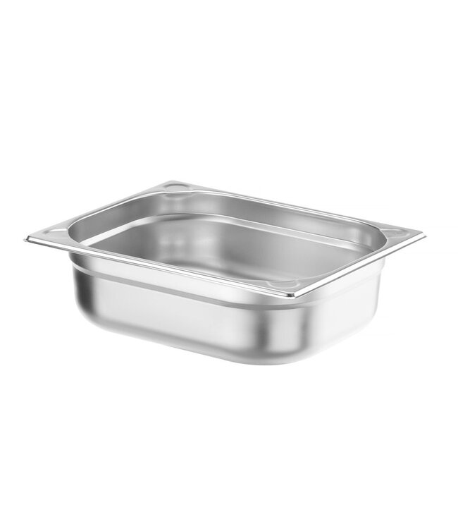 Gastronormbak rvs 1/2-100 mm diep 6,5 ltr zonder greep Kitchen Line - Hendi