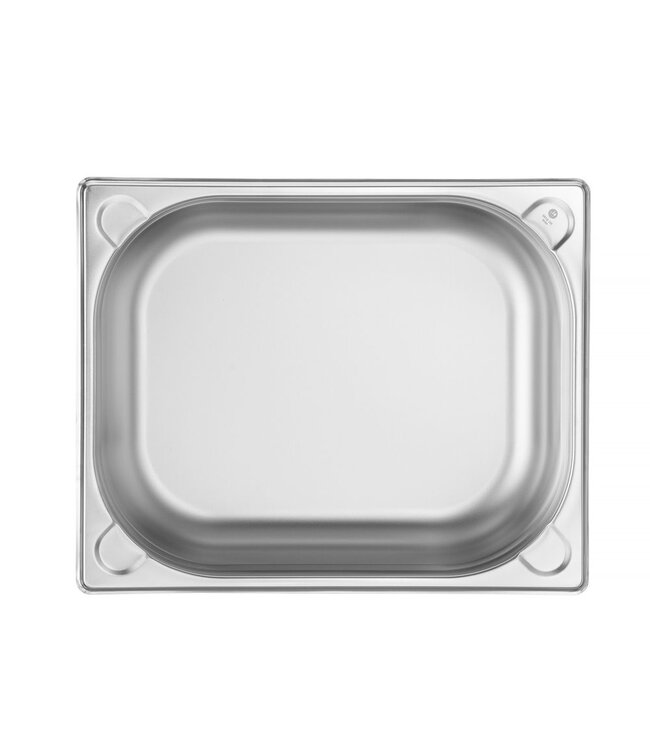Gastronormbak rvs 1/2-100 mm diep 6,5 ltr zonder greep Kitchen Line - Hendi