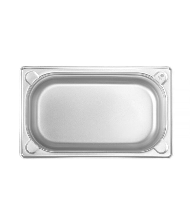 Gastronormbak rvs 1/4-100 mm diep 2,8 ltr zonder greep Kitchen Line - Hendi