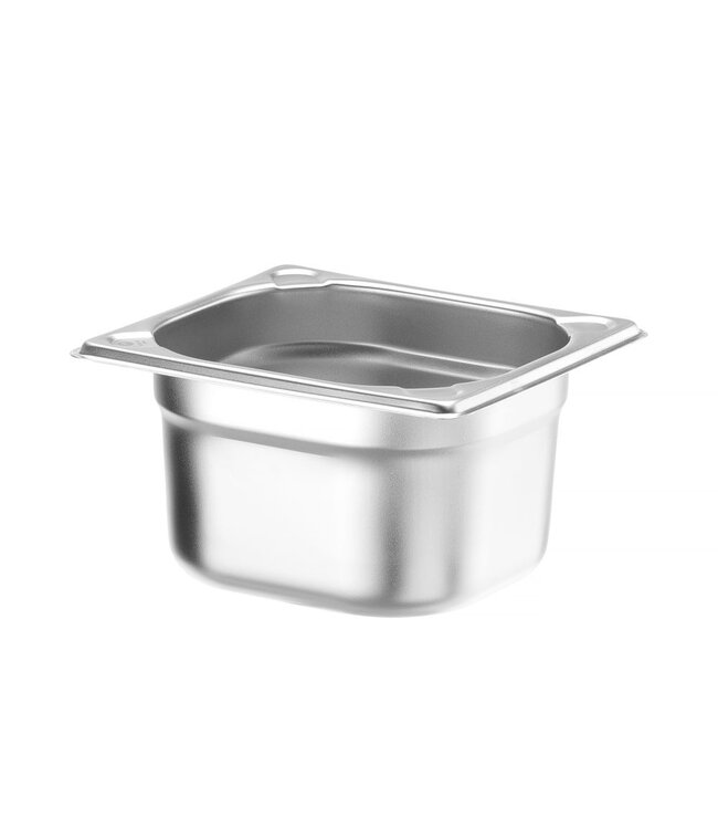 Gastronormbak rvs 1/6-100 mm diep 1,6 ltr zonder greep Kitchen Line - Hendi