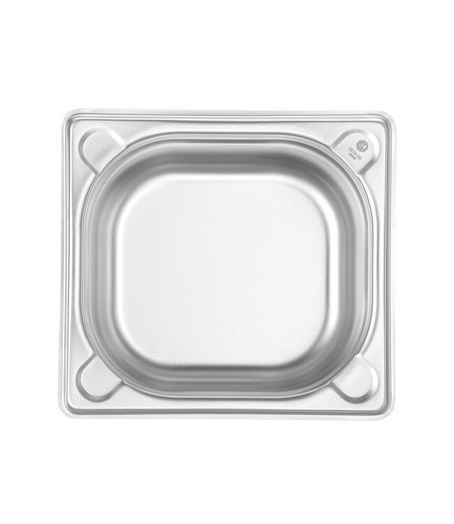 Gastronormbak rvs 1/6-100 mm diep 1,6 ltr zonder greep Kitchen Line - Hendi