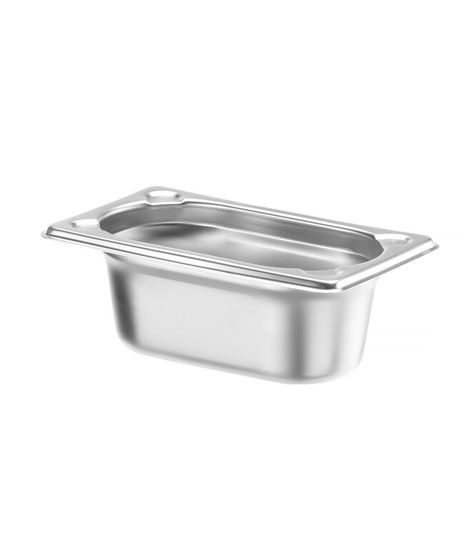 Gastronormbak rvs 1/9-065 mm diep 0,6 ltr zonder greep Kitchen Line - Hendi