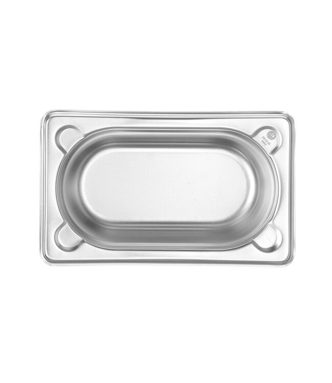 Gastronormbak rvs 1/9-065 mm diep 0,6 ltr zonder greep Kitchen Line - Hendi