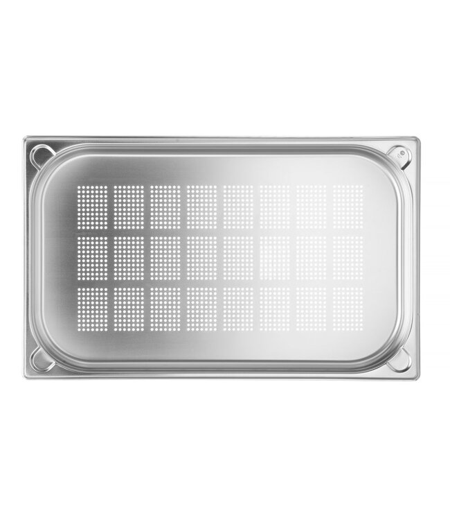 Gastronormbak rvs 1/1-040 mm diep 5 ltr geperforeerde bodem zonder greep Kitchen Line - Hendi