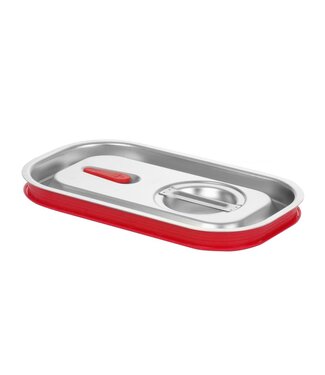 Hendi GN deksels rvs Gastronormdeksel rvs 1/4 waterdicht m/siliconenafdichting voor Kitchen Line en Budget Line GN containers- Hendi