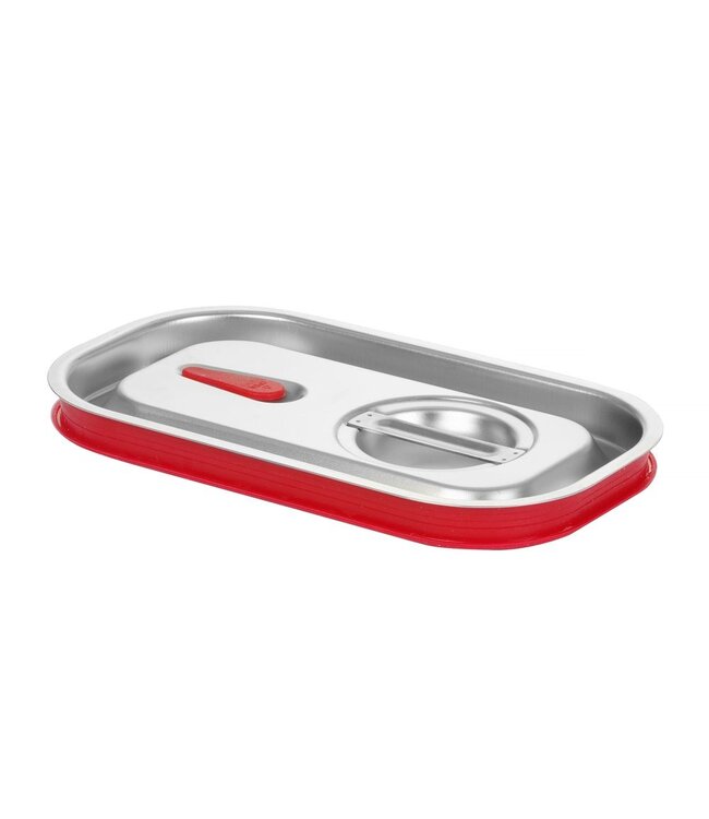 Gastronormdeksel rvs 1/4 waterdicht m/siliconenafdichting voor Kitchen Line en Budget Line GN containers- Hendi