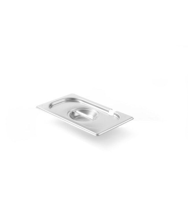 Gastronormdeksel rvs 1/4 met lepeluitsparing voor Kitchen Line en Budget Line GN containers- Hendi