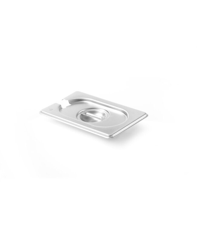 Gastronormdeksel rvs 1/9 met lepeluitsparing voor Kitchen Line en Budget Line GN containers- Hendi
