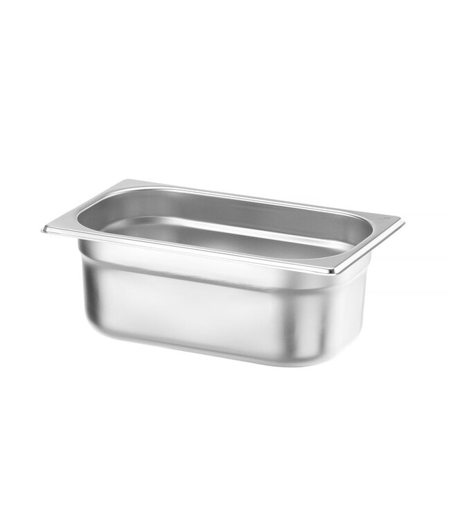 Gastronormbak rvs 1/4-100 mm diep 2,8 ltr zonder greep Budget Line - Hendi