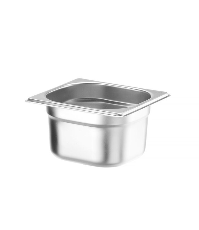 Gastronormbak rvs 1/6-100 mm diep 1,6 ltr zonder greep Budget Line - Hendi
